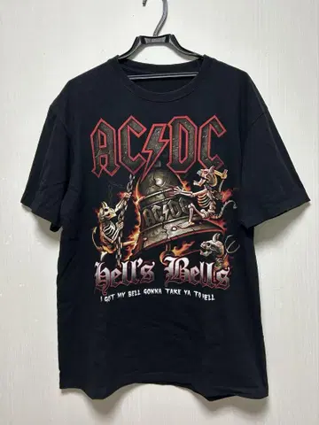 세련된 AC/DC 해외 밴딩 티셔츠 락 T L 사이즈 2362
