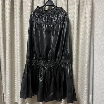 Ray BEAMS 블랙 플레어 스커트