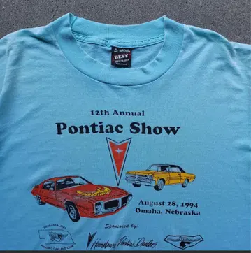 1990년대 폰티악 쇼 카 티셔츠 XL