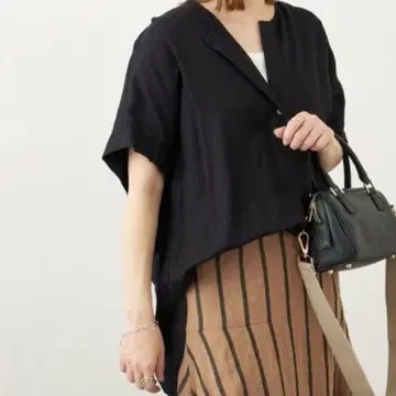 journal standard 레이온 린넨 노카라 블라우스