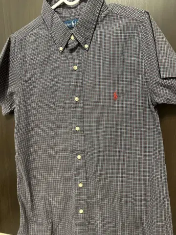 Ralph Lauren 반팔 체크 셔츠 클래식 핏