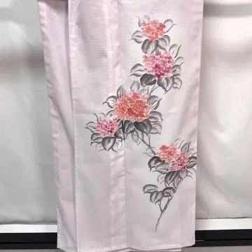 C967 화학 섬유 여름용 명주 수국 호몬기 새상품급 워셔블 기모노