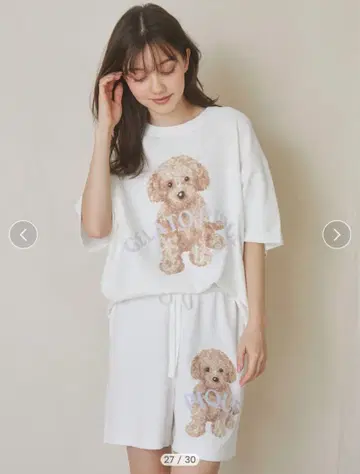 젤라또피케 토이 푸들 자카드 풀오버 & 숏 팬츠