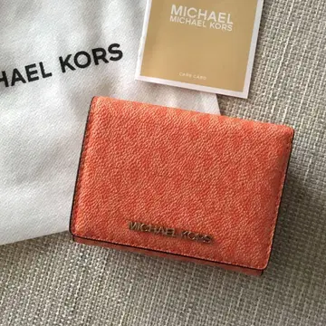새상품 마이클코어스 MICHEAL KORS 지갑 시그니처 오렌지