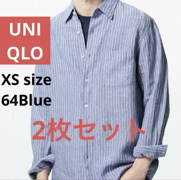 유니클로 프리미엄 린넨 셔츠 스트라이프 XS