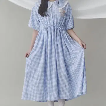 merry jenny 니코야마 포케 깅엄 체크 원피스