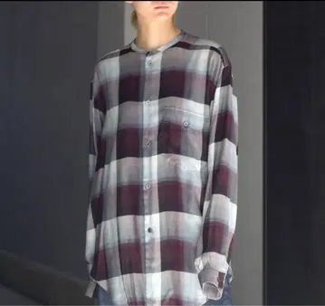 22ss sugarhill 옴브레 체크 셔츠