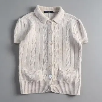 랄프 로렌 정품 썸머 니트 가디건 반팔 아이보리 새상품급 정품