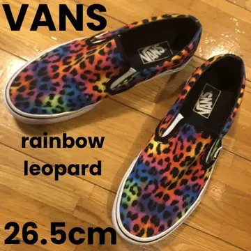 반스 VANS 레인보우 레오파드 슬립온 레오파드 무늬