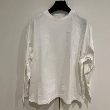 MUJI Labo 무지 라보 오버 사이즈 롱 슬리브 티셔츠 화이트 흰색