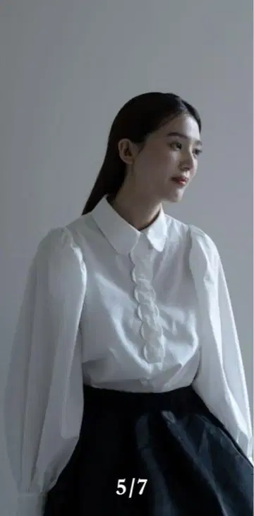 emm the shop mokumoku scallop blouse 화이트