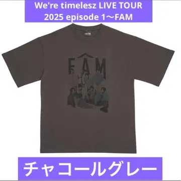 We're timelesz LIVE FAM 티셔츠 차콜 그레이