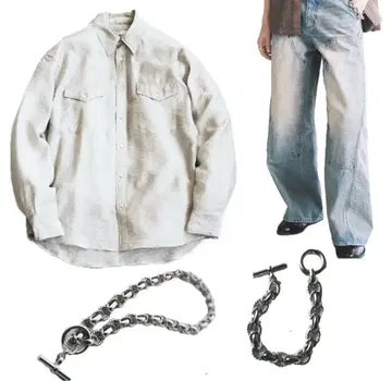 Lidnm SILK RAYON WESTERN SHIRT 기타 3개 세트