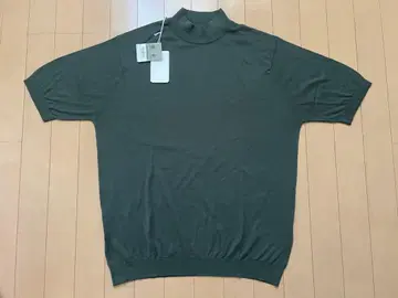 John Smedley 모크넥 씨 아일랜드 코튼 그린 L 새상품
