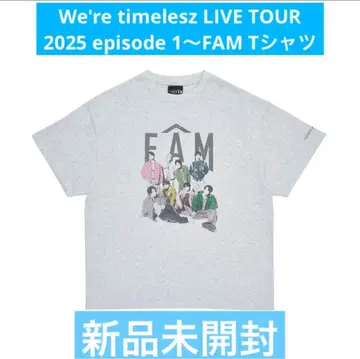 We're timelesz LIVE FAM 티셔츠 굿즈 무늬 화이트