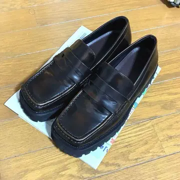 jeanasis 스퀘어 로퍼 짙은 갈색 브라운 로퍼 L 사이즈