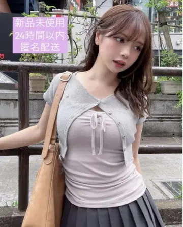 andmary Vickey set tops 앤드 마리 새상품 그레이