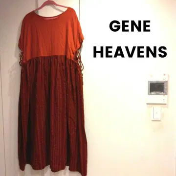 GENE HEAVENS 로즈버드 롱 원피스 맥시 길이 린넨