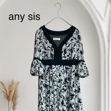 any sis 애니시스 플라워 프린트 V넥 원피스 꽃무늬