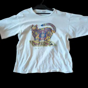 Crazy Shirts Hawaii 고양이 티셔츠 크리반 캣 90s 레어