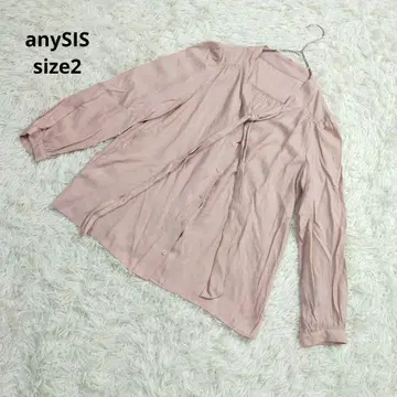 애니시스 anySIS 긴팔 블라우스 보타이 온워드 카시야마 핑크 2