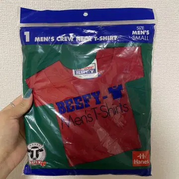 Hanes Beefy-T S 사이즈 레드 티셔츠