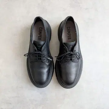 CAMPER 가죽 신발 Walden 더비 슈즈 블랙