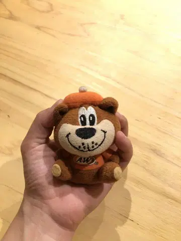 A&W 곰 봉제 인형 키링