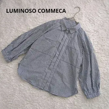LUMINOSO COMMECA 셔츠 M 사이즈 긴팔 스트라이프