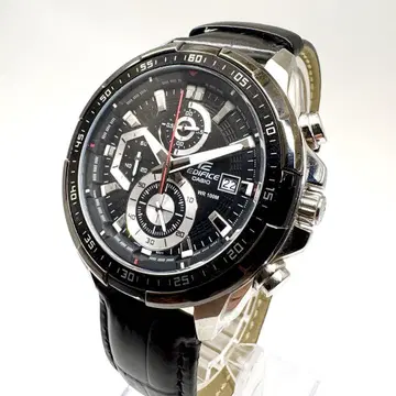 작동 새상품급 CASIO EDIFICE 크로노그래프 블랙 새상품 배터리