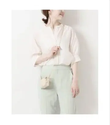 새상품급 Spick & Span 시어 버블 슬리브 셔츠