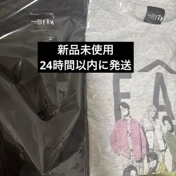 timelesz 티셔츠 FAM 나뭇결 화이트 차콜 그레이 2개 세트