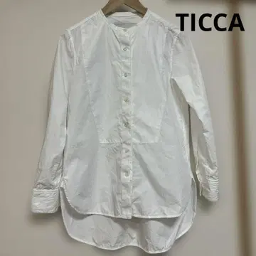 TICCA 테이카 화이트 빕 요크 셔츠 긴팔