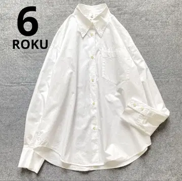 ROKU 화이트 긴팔 셔츠 사이즈 6