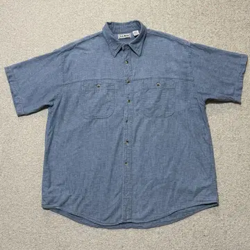 L.L.Bean 반팔 셔츠 블루 L USA제 90년대 80년대 빈티지