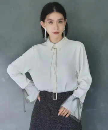 HARE 하레 소데 레이어드 셔츠 화이트
