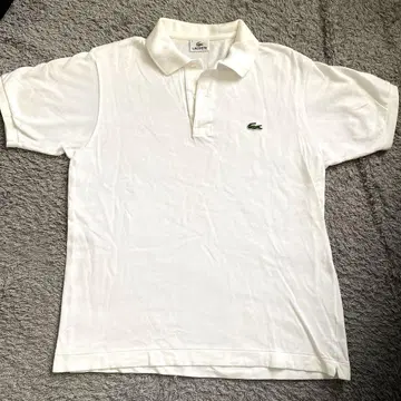 라코스테 LACOSTE 남성용 피케 셔츠 화이트 화이트 반팔