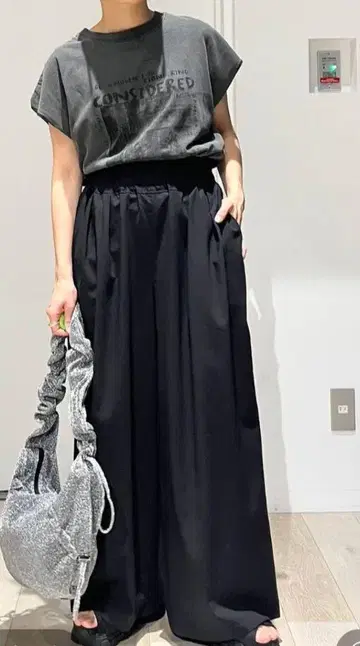 LEPSIM 티셔츠 프렌치 슬리브 프린트 튜닉