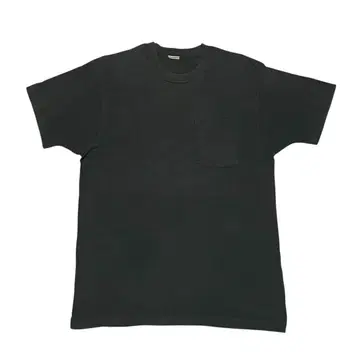 빈티지 80s 블랙 포켓 티셔츠 USA제 무지 vintage