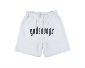 godsavage 자수 화이트 숏 팬츠