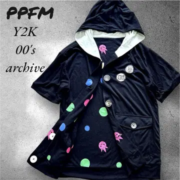 PPFM Y2K archive 후드티 도트 리버시 후디