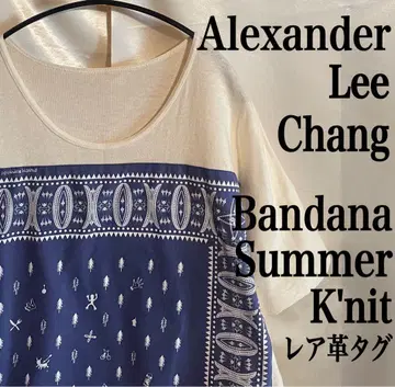 alexander lee chang 반다나 썸머 니트 아트 티셔츠