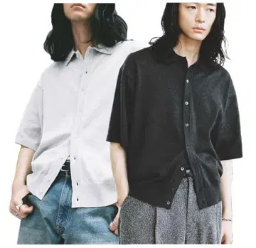 T/C BASIC HALF SLEEVE KNIT SHIRT 외 1개 세트