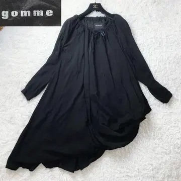 7 밴딩 비대칭 벌룬 롱 원피스 개더 리본 M