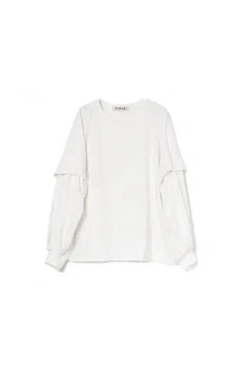 턱 슬리브 롱 T (화이트)