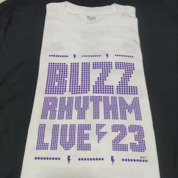BUZZ RHYTHM LIVE'23 화이트 티셔츠