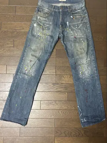 TOMMY HILFIGER 타미힐피거 데님 팬츠 청바지 페인트