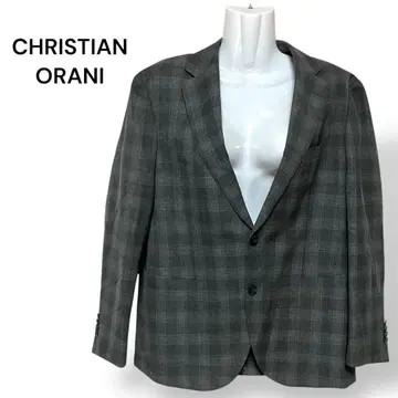 CHRISTIAN ORANI 그레이 계열 체크 테일러드 자켓