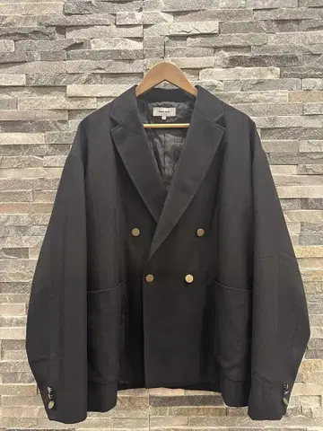 MONO-MART 블랙 더블 브레스트 자켓 L