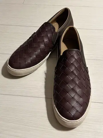 자라 ZARA MAN 인트레차트 가죽 슬립온 다크 버건디 42